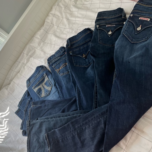 y2k vintage low rise bootcut jeans (a&f, hudson, seven7) 00 & xs & 24/23 - Picture 2 of 3